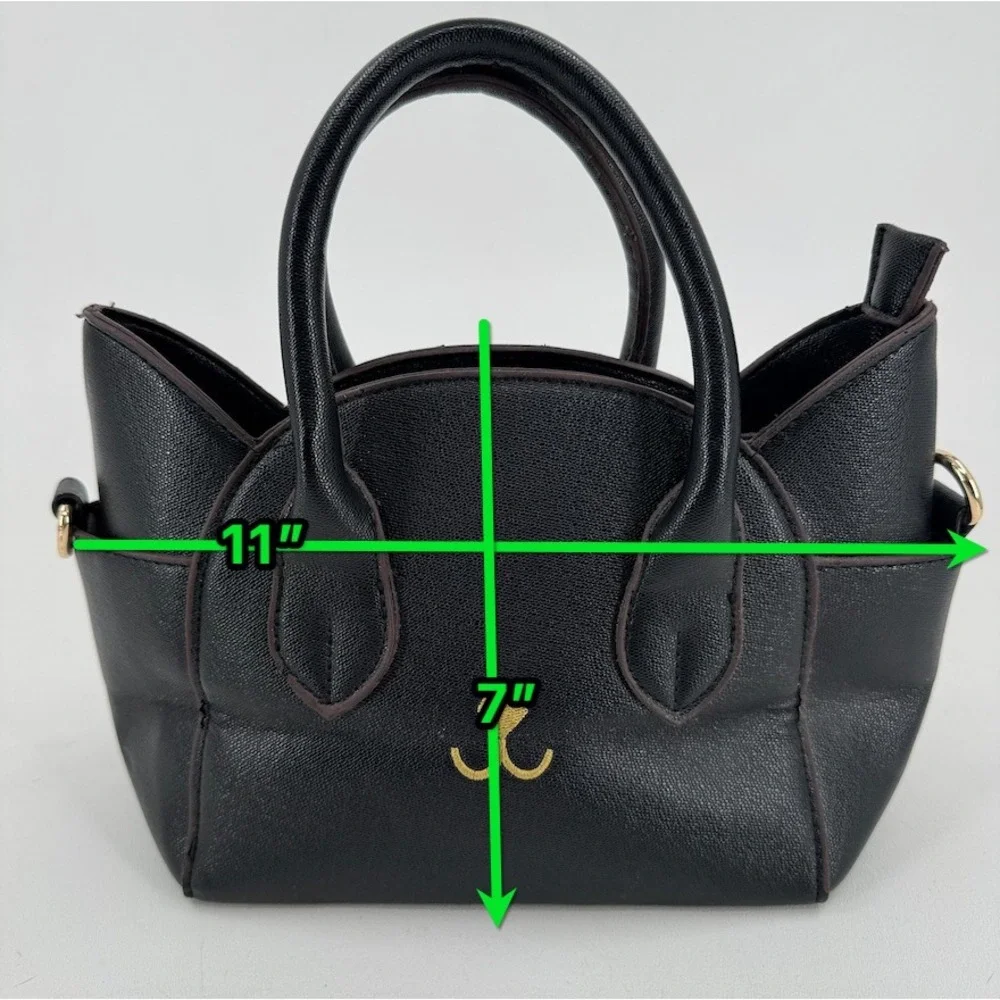 QZUnique Black Cat Purse WOMENS Top Handles Zip Close Handbag